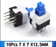 7x7 Self   UNlock Push Tactile Power Micro Switch 6 Pin Button Switches – KSH 30 at HIMASTORES Mombasa, Kenya – Top quality switches in Kenya. Best electronics shop in Kenya for Arduino, ESP32, Raspberry Pi, sensors and IoT devices.