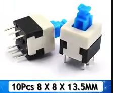 8x8 Self Locking   Push Tactile Power Micro Switch 6 Pin Button Switches – KSH 30 at HIMASTORES Mombasa, Kenya – Top quality switches in Kenya. Best electronics shop in Kenya for Arduino, ESP32, Raspberry Pi, sensors and IoT devices.