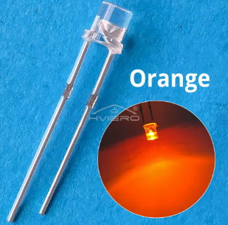 ORANGE 5mm Flat Top LED Diode Lights Bright Bulb Lamps Electronics Components Indicator Light Emitting Diodes – KSH 5 at HIMA STORES Mombasa – Top quality displays. Best electronics in Kenya. Shop now for Arduino, ESP32, sensors and IoT devices.