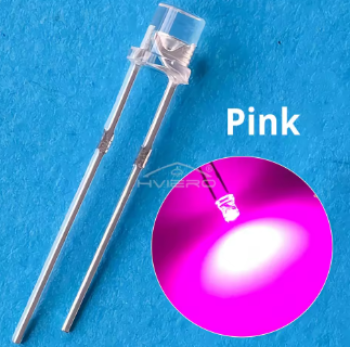 PINK 5mm Flat Top LED Diode Lights Bright Bulb Lamps Electronics Components Indicator Light Emitting Diodes – KSH 5 at HIMA STORES Mombasa – Top quality displays. Best electronics in Kenya. Shop now for Arduino, ESP32, sensors and IoT devices.