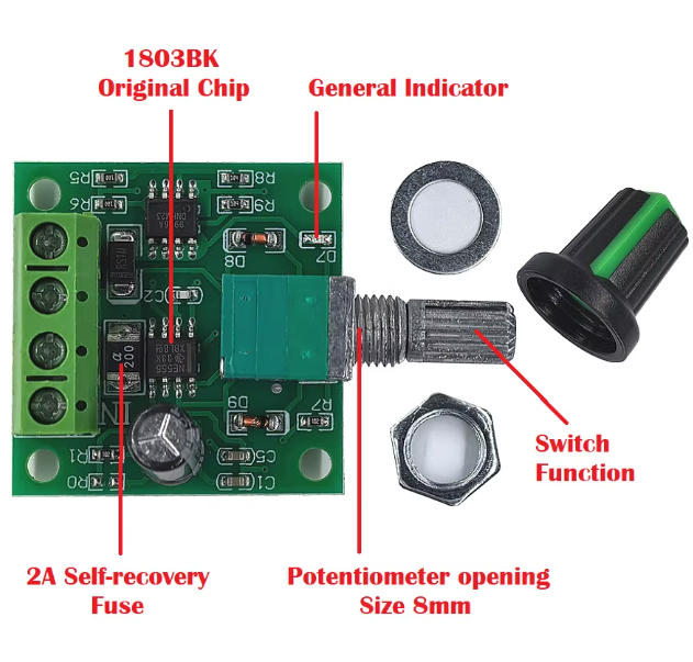 PWM Motor Speed Controller Low Voltage 1803BK Motor Speed Regulator Switch PWM Adjustable Drive Module – KSH 400 at HIMASTORES Mombasa – best electronics in Kenya